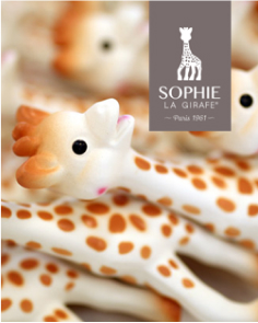 Sophie la girafe + chewing rubber So'pure, Jouet dès la naissance de Sophie  la girafe