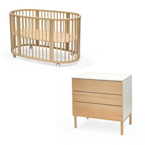 N°2 - Chambre duo Lit + commode - Sans matelas