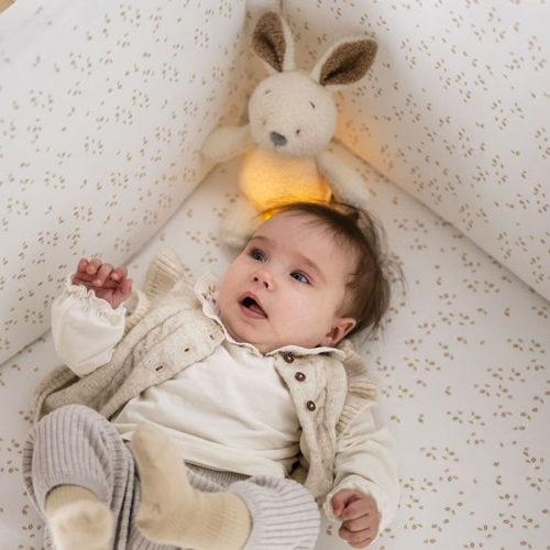 Veilleuse Sleepy peluche lapin bouclette