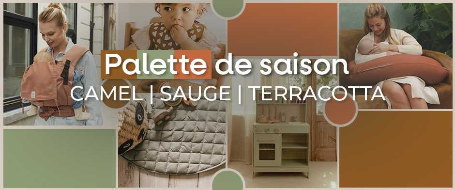 Palette de saison : terracotta, camel, sauge