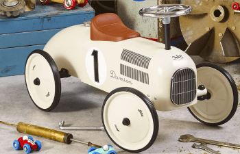 Porteur voiture vintage Blanc crème