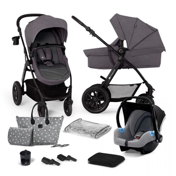 Poussette 3 en 1 Nania Giulia avec sac à langer, habillage pluie et siège  auto utilisable dès la naissance de bébé