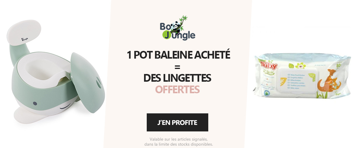 Bo Jungle : 1 pot baleine = 1 pack de lingettes offert