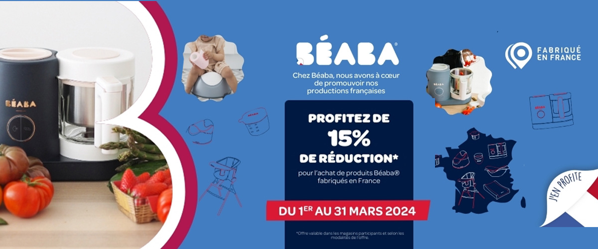 Beaba : OP Nationale sur une sélection de produits Made In France à -15%