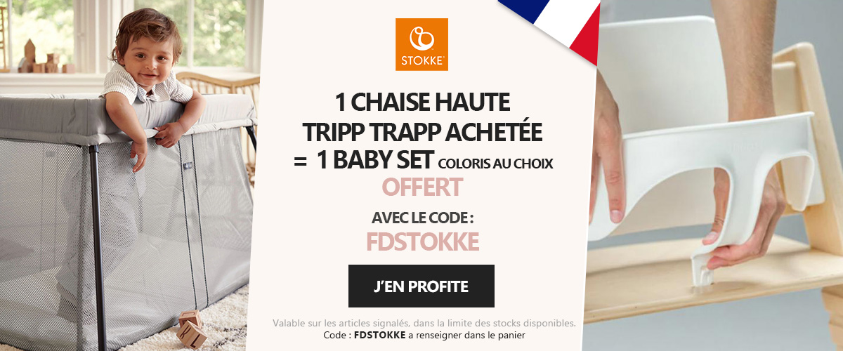 Stokke : Chaise haute Tripp Trapp Hetre = baby set