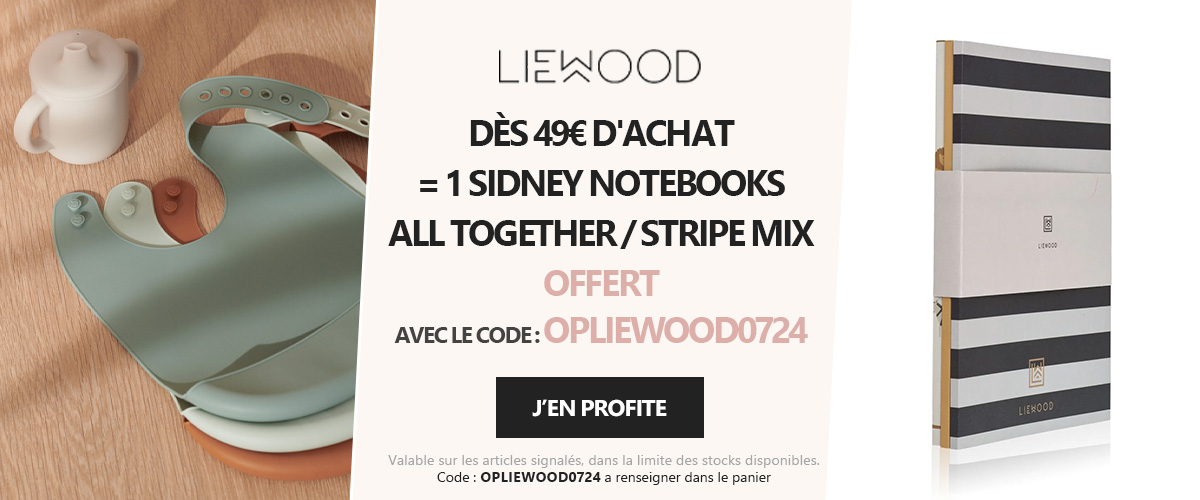 Liewood : Dès 49€ d'achat Liewood = Un livre Sydney NoteBooks All together / Stripe offert