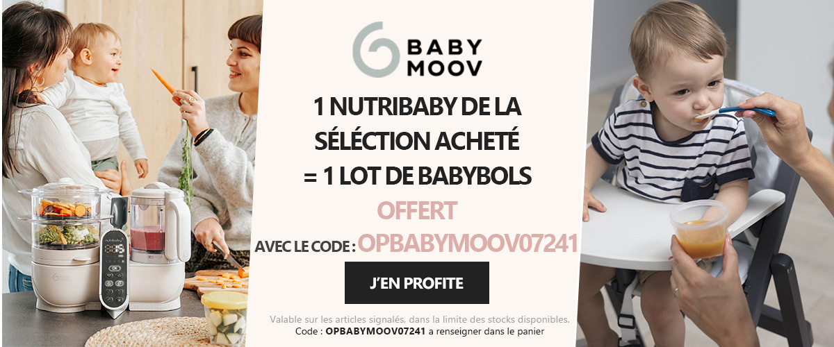 Babymoov : 1 nutribaby acheté parmi la séléction = 1 lot de babybols offerts