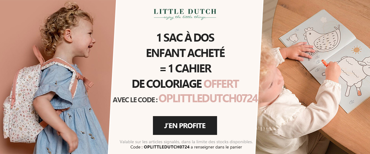 Little Dutch : 1 sac à dos = 1 cahier de coloriage