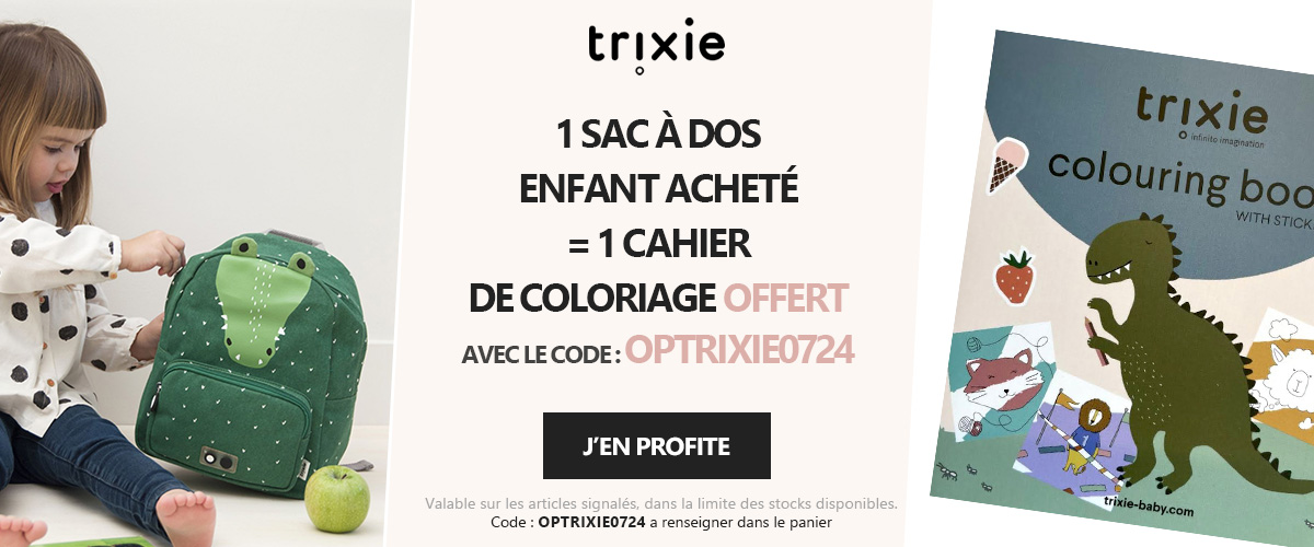 Trixie : 1 sac à dos ou cartable = 1 cahier de coloriage offert