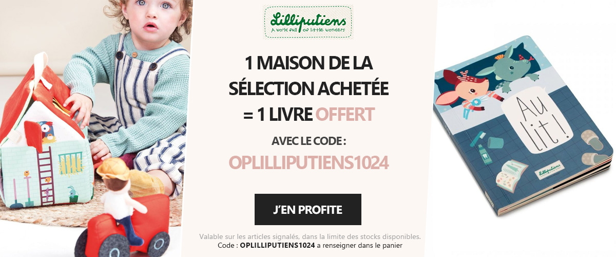 Lilliputiens : 1 maison de la sélection achetée = 1 livre d'apprentissage Au Lit ! offert