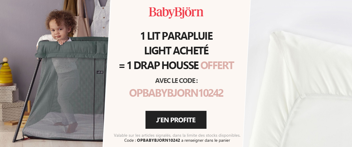 Babybjorn : 1 lit parapluie Light = 1 drap housse offert