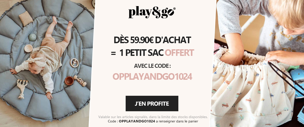 Play & Go : Dès 59,90€ d'achat = 1 petit sac offert