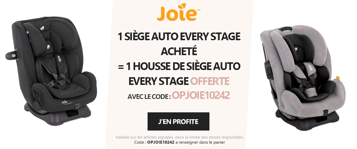 Joie : 1 siège auto Every stage acheté = 1 housse offerte