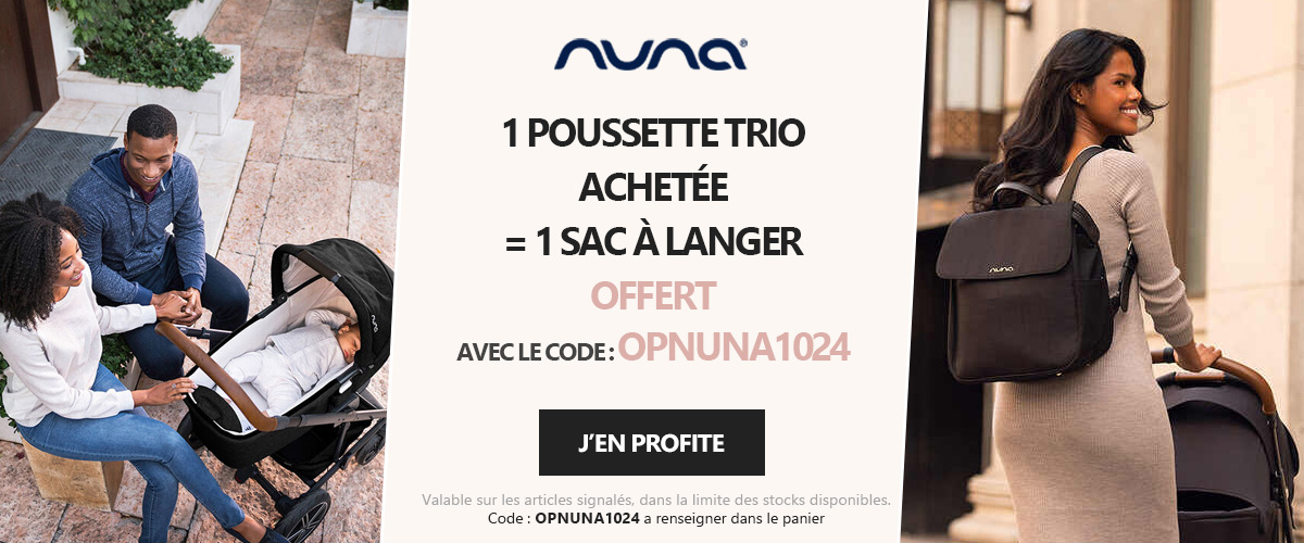 Nuna : 1 pack trio acheté = 1 sac à langer offert