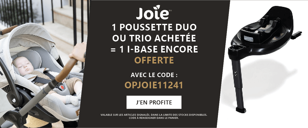 Joie : 1 pack poussette trio acheté = 1 i-base encore offerte