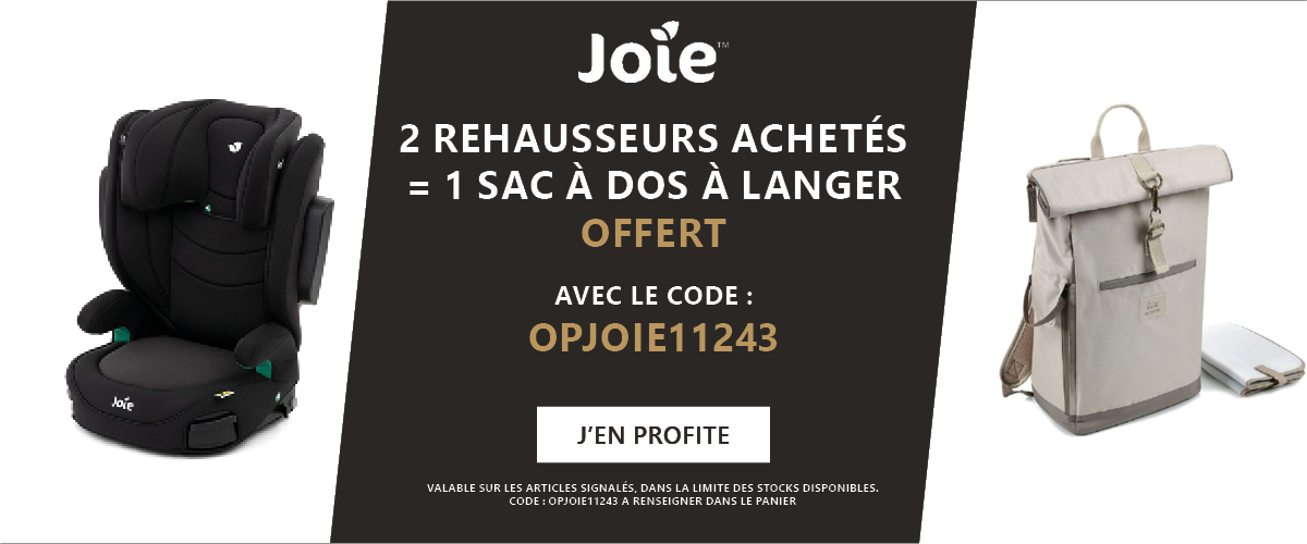 Joie : 2 réhausseurs achetés = 1 sac à langer roll top offert