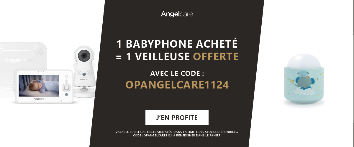 Angelcare : 1 babyphone AC25 = 1 veilleuse nomade offerte