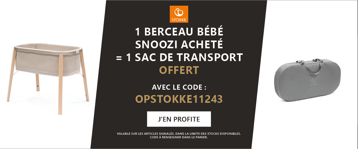 Stokke : 1 berceau Snoozi acheté = 1 sac de transport offert