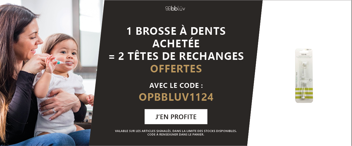 BBLuv : 1 Brosse à dents Sonïk achetée = 1 lot de 2 têtes de brosses à dents offert