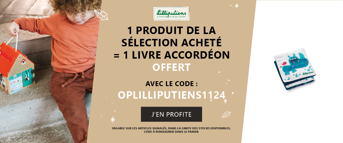 Lilliputiens : 1 produit de la sélection acheté = 1 livre imagier accordéon offert