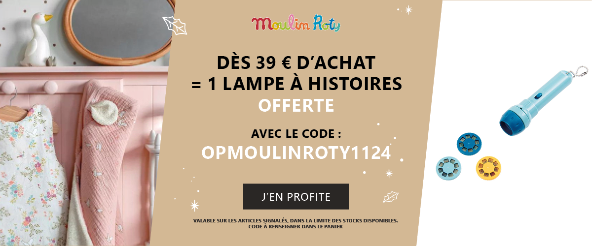 Moulin Roty : Dès 39 euros d'achat sur la marque = 1 lampe torche offerte