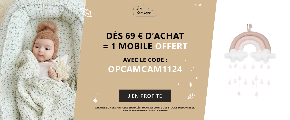 Cam Cam Copenhagen : Dès 69€ d'achat sur la marque = mobile offert