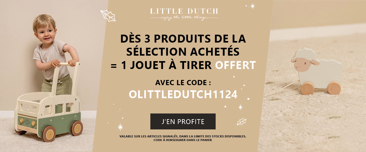 Little Dutch : Dès 3 produits achetés de la sélection = 1 jouet à tirer Mouton en bois offert