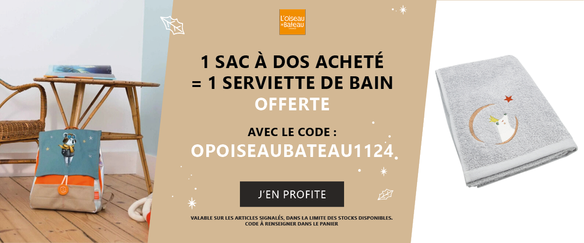 L'oiseau bateau : 1 sac à dos = 1 serviette de bain offerte