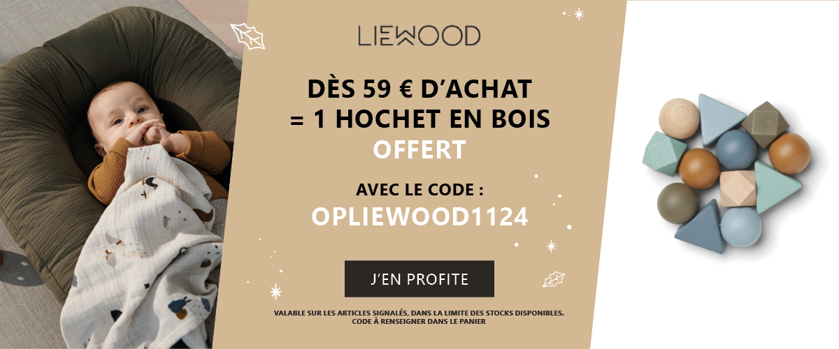 Liewood : Dès 59€ d'achat = un hochet en bois Anna offert