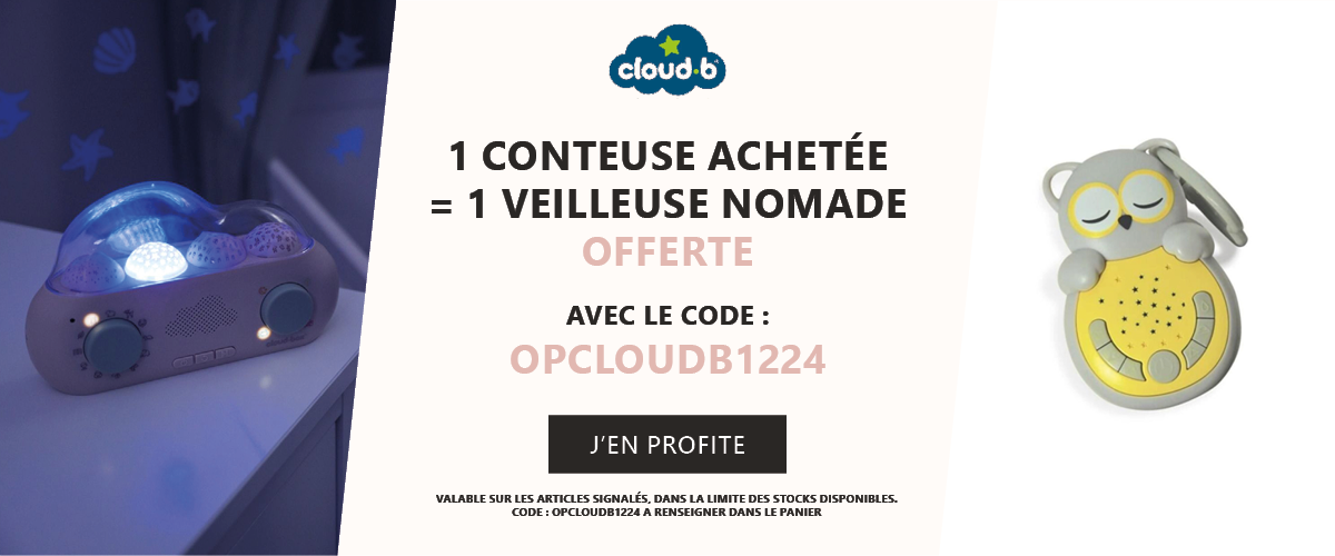 Cloud B : 1 conteuse achetée = 1 veilleuse nomade offerte