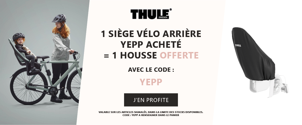 Thule : 1 siège vélo Yepp acheté = 1 housse offerte