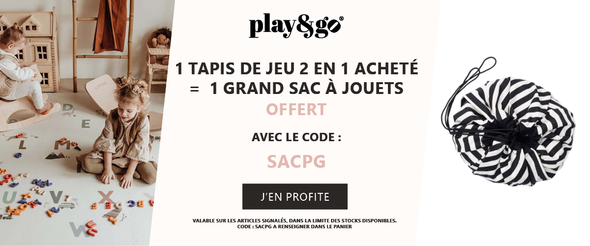 Play & Go : 1 tapis de jeu réversible acheté = 1 grand sac à jouets offert