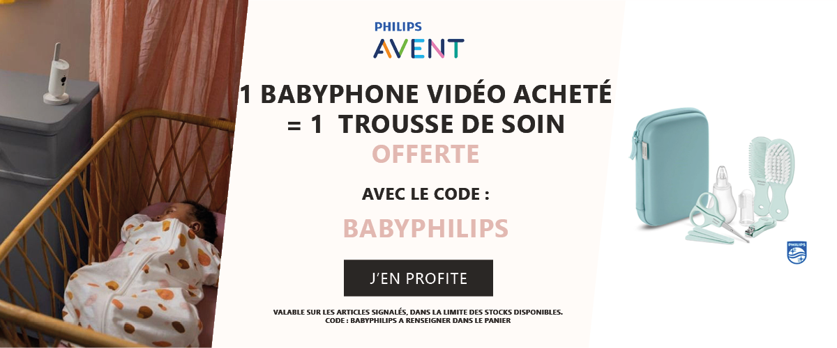 Philips Avent : 1 babyphone vidéo acheté = 1 trousse de soin offerte