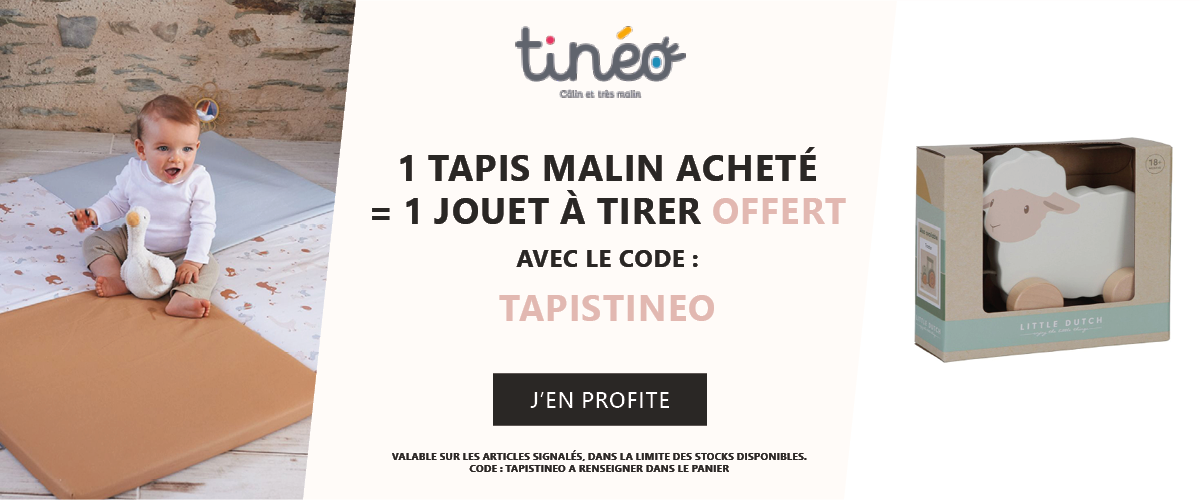 Tineo : 1 Tapis malin Little Farmer acheté = 1 Jouet à tirer vache en bois offert