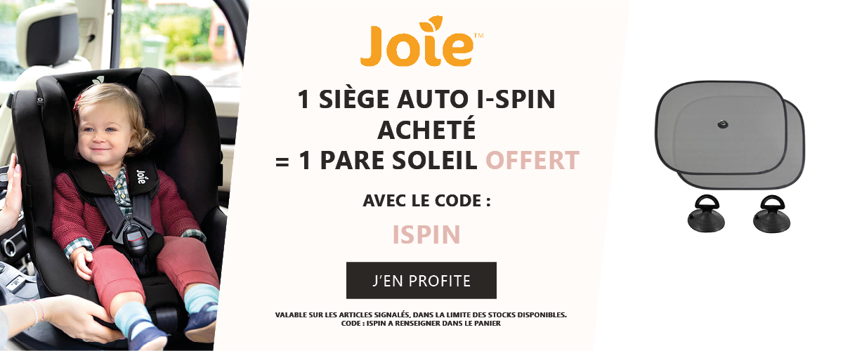 Joie : 1 siège auto i-spin = 1 pare soleil offert