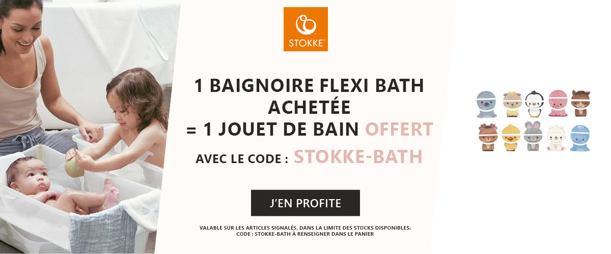 Stokke : 1 baignoire Flexi Bath achetée = 1 jouet de bain offert