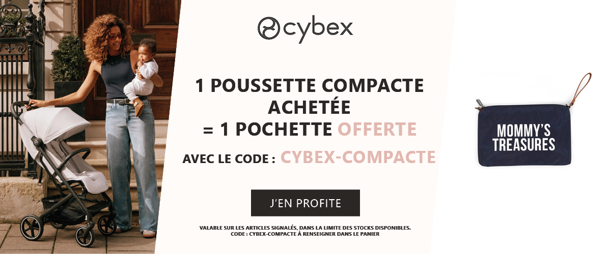 Cybex : 1 poussette compacte achetée = 1 pochette mommy treasure offerte