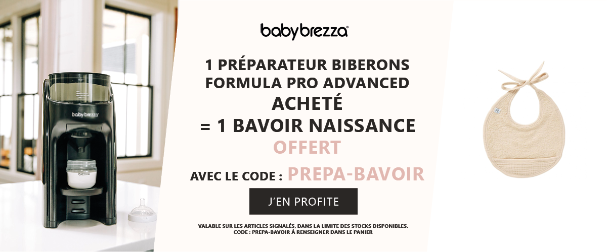 Babybrezza : 1 préparateur de biberons Formula Pro Advanced acheté = 1 bavoir naissance offert