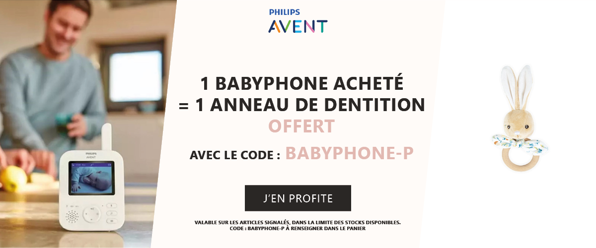 Philips : 1 babyphone acheté = 1 anneau de dentition lapin offert