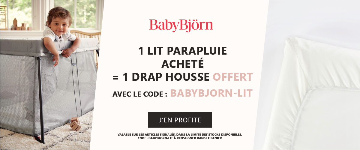 Babybjorn - 1 lit parapluie acheté = 1 drap housse offert
