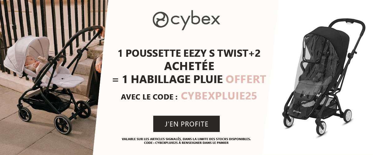 Cybex : Une poussette Eezy S Twist+2 achetée = un habillage pluie offert