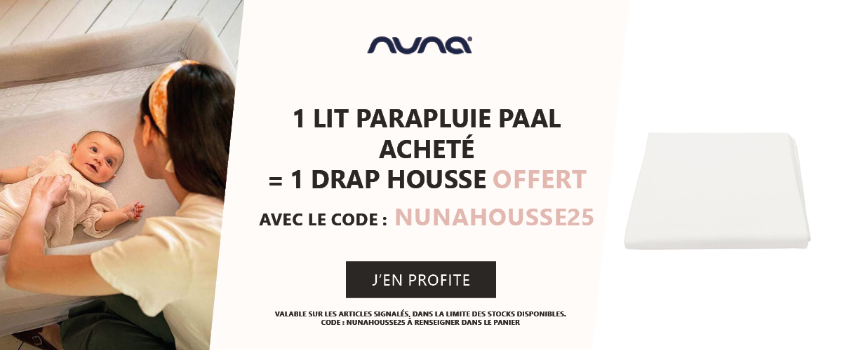 Nuna : Un lit parapluie Paal acheté = Un drap housse offert