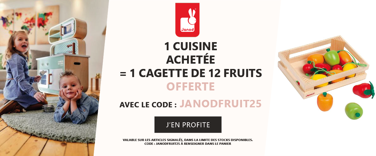 Janod : Une cuisine achetée = Une cagette de 12 fruits offerts