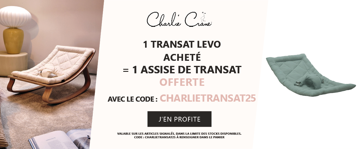 Charlie Crane : Un transat Levo acheté = Une assise de transat offerte