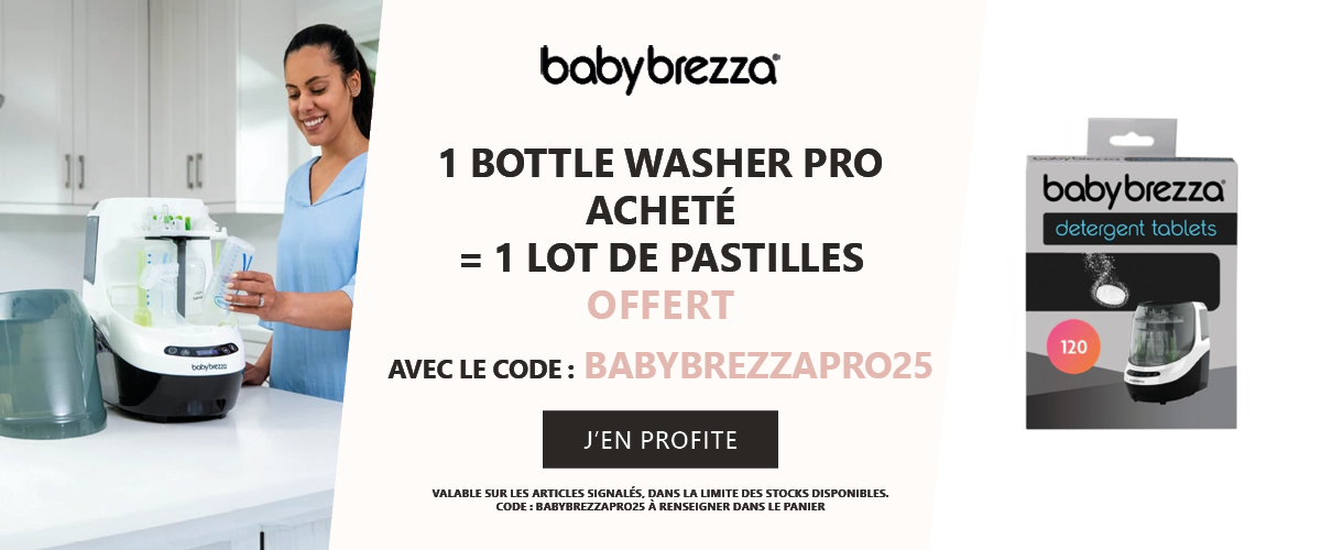 Babybrezza : un Bottle Washer Pro = les pastilles offertes