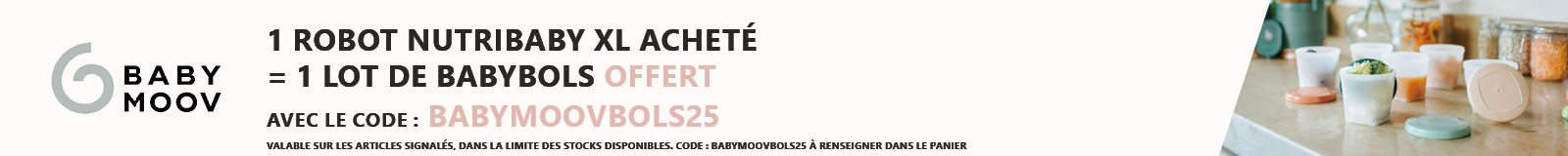 Babymoov : Un robot nutribaby XL = Un lot de babybols offert