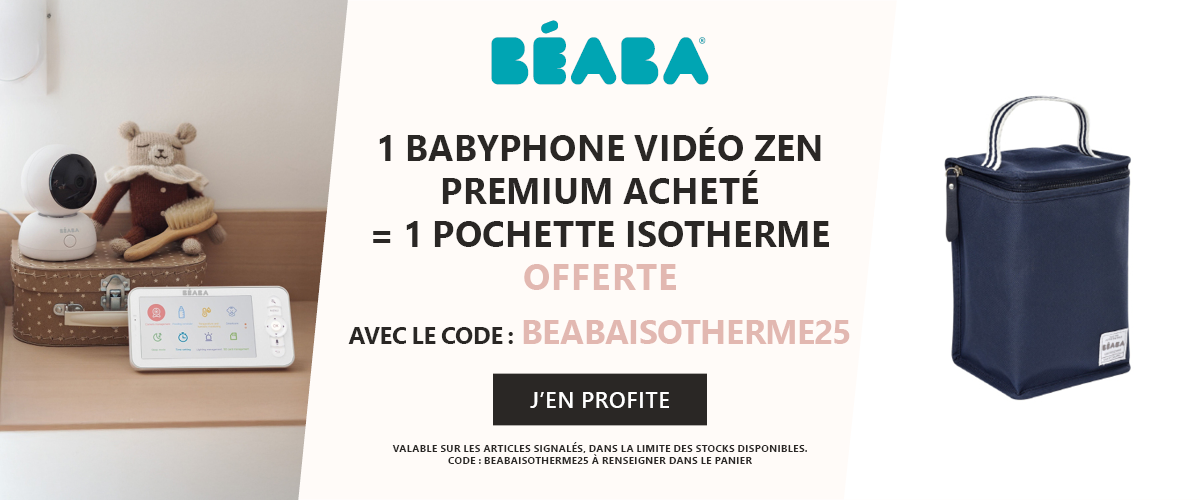 Béaba : Un babyphone vidéo Zen Premium = une pochette isotherme offerte