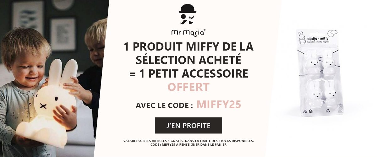 Stempels : Un produit Miffy parmi la sélection achetée = 1 petit accessoire Miffy offert