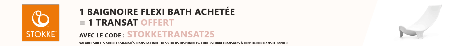 Stokke : Une baignoire Flexi Bath = 1 transat offert