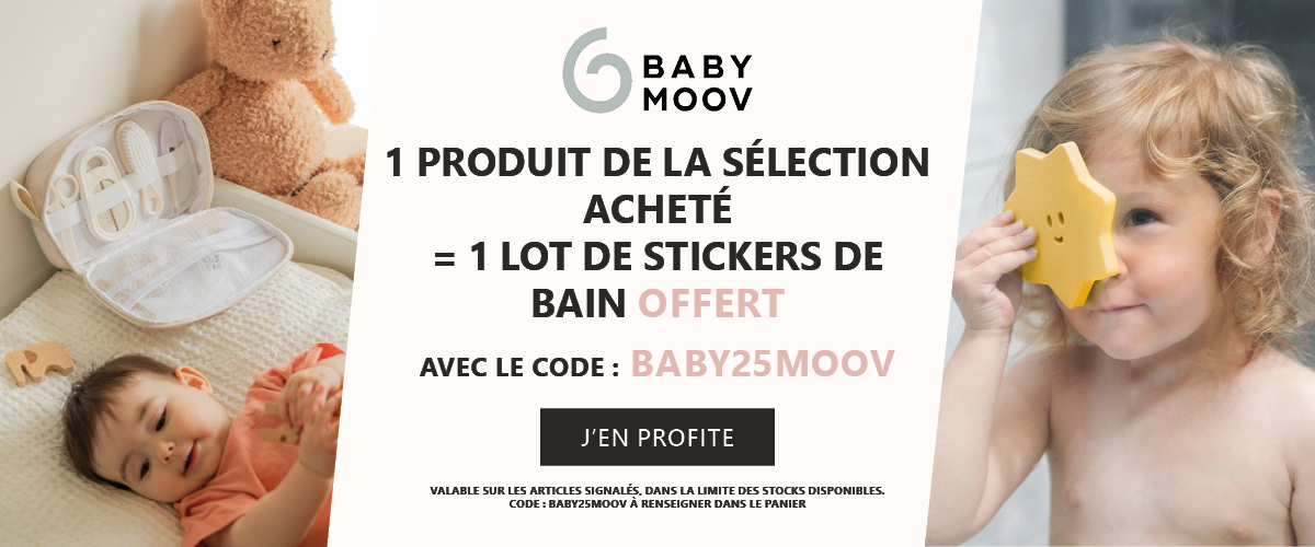 Babymoov : 1 produit de la sélection acheté = 1 lot de stickers de bain offerts